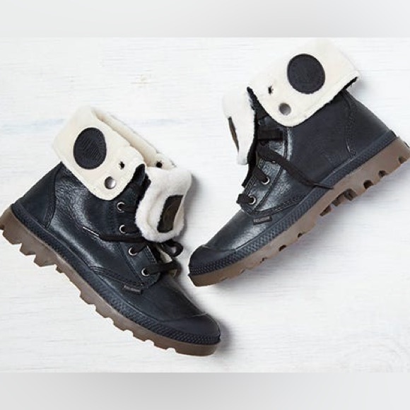 Palladium Kids Leather Wool Boots - Picture 3 of 16